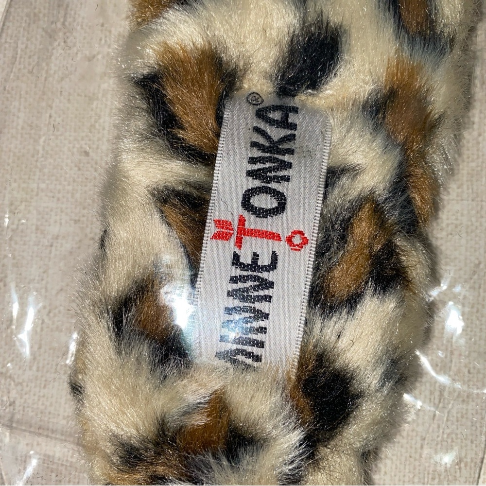 Minnetonka Leopard Print Faux Fur Insole women’s size 7 New